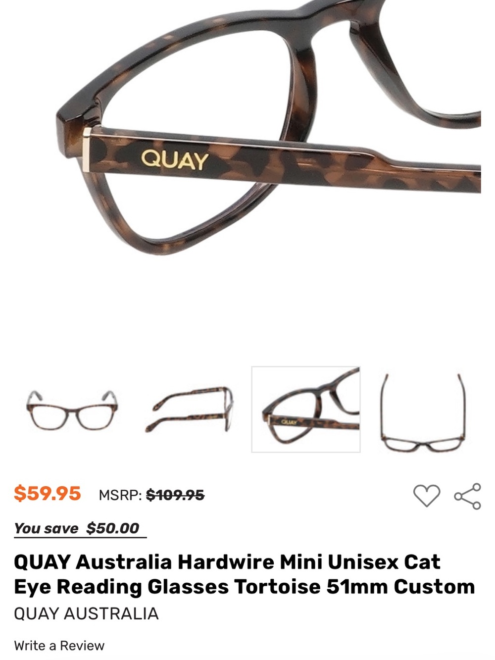 quay tortoiseshell hardwire mini blue light glasses - Picture 12 of 12